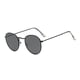 thumbnail image 1 of Round Sunglasses Retro Black Dark Glass Black, 1 of 2