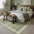 thumbnail image 4 of BERTHMEER 8'x10' Area Rugs for Living Room Vintage Green Rugs for Bedroom Office Machine Washable Large Farmhouse Dining Room Oriental Carpets Non Slip Traditional Distressed Rugs, 4 of 7