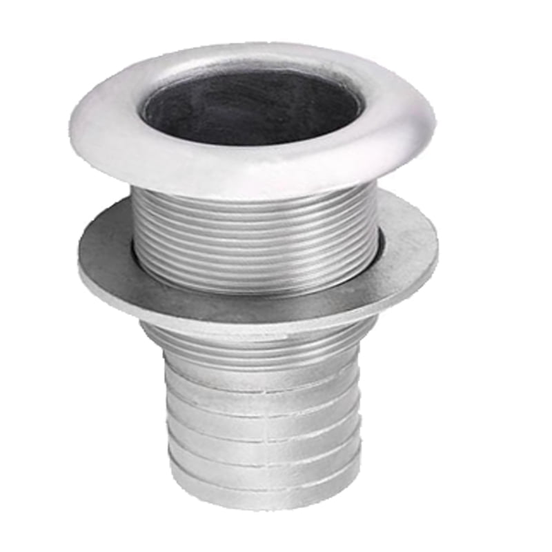 2" 54mm Stainless Steel Marine Thru Hull Fitting, Boat Drain Outlet & Hose Barb Connector for Yacht Kayak Canoe