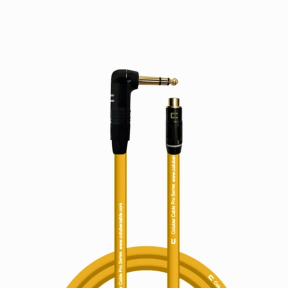 Coluber Cable Balanced Right Angle 1/4" TRS - RCA Female Pro 3-Pin Connector