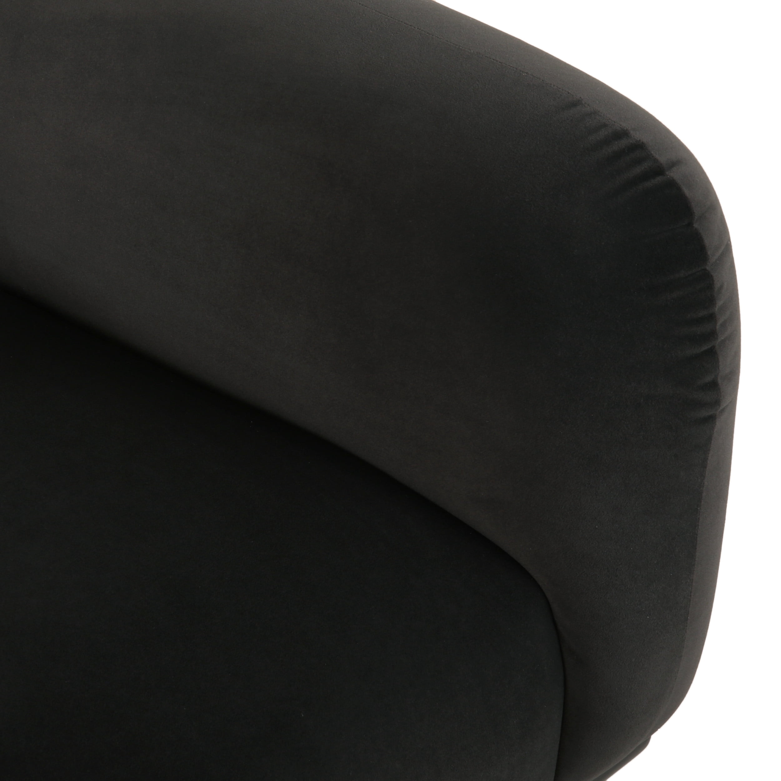 Noble House Chitwood Velvet Loveseat, Dark Gray and Matte Black