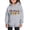 Gray, variant on Nilvkv Girls Hoodie, Girls Sweatshirt, Hooded Pullover with Christmas Cow Print and Pocket for Winter Wear Blue 4-5 Years