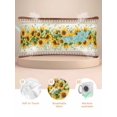 thumbnail image 2 of Sunflower Brown Satin Pillowcase for Hair and Skin with Zipper, Soft Breathable Cooling Silk Pillow Cases, Retro Southwest Country Plant Leaf Floral Throw Pillow Covers King Size 20"x40", 2 of 6