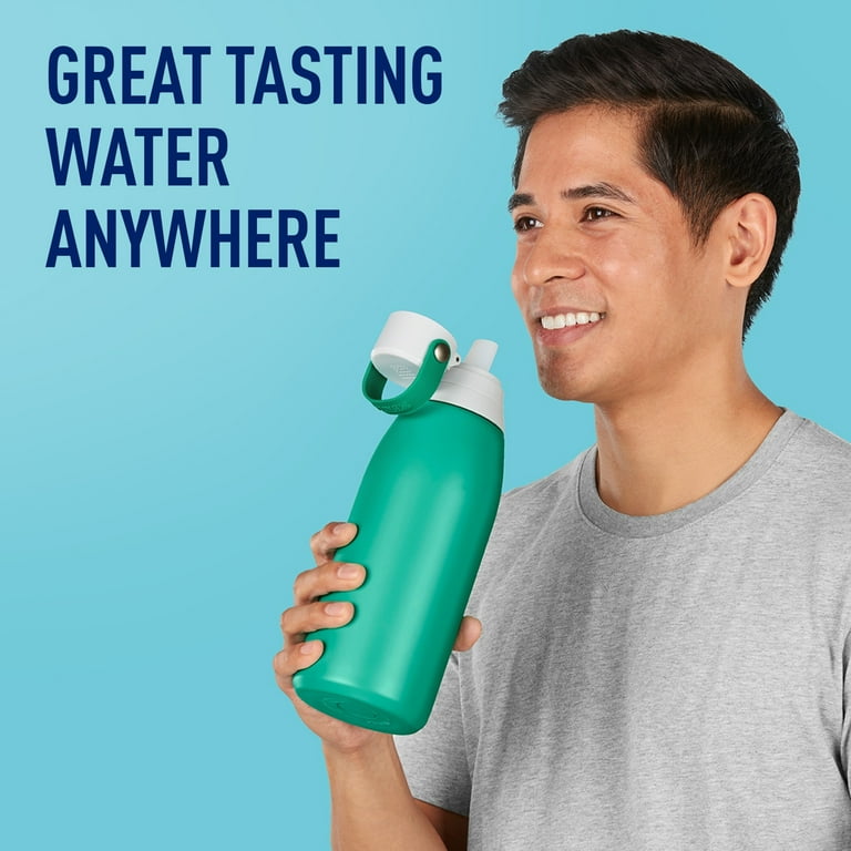 Brita Bouteille D'Eau Filtrante En Acier Inoxydable Premium Sans Bpa R Utilisable Isol E Remplace 300 Bouteilles Plastique Filtre Dure 2 Mois Ou 40