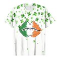 thumbnail image 6 of Aayomet Women St Patricks Day Round Neck Short Sleeve Shirt Irish Graphic Tops (Orange, M), 6 of 6