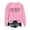 Pink, variant on KHONTS Women's Letter Printed Sweatshirt Long Sleeve Crew Neck Pullovers Sweatshirts Loose Fit Fashion Casual Tops White XL