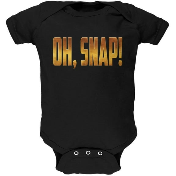 OH SNAP Comic Book Super Villian Soft Baby One Piece Black 3-6 M