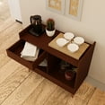 thumbnail image 2 of Boahaus Evershot Bar Cabinet with Drawer, 2 Shelves & Solid Wood Legs, Brown, 2 of 10