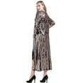 thumbnail image 3 of FYMNSI Women’s Sequin Jacket Mesh Duster Cardigan Glitter Sparkle Long Sleeve Open Front Coat Dresses for Evening Prom, 3 of 7