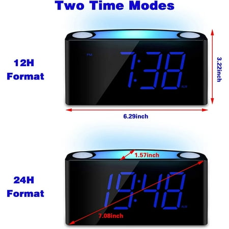 alarm dimmer loud dst snooze