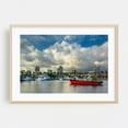 thumbnail image 2 of Red Boat - Long Beach California Photography Skyline Harbor Boat City Palm Tree Unframed Wall Art Print 22 x 28 inches, 2 of 7