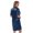 Navy_Blue, variant on MSemis Womens Satin Nightgown V Neck Side Split Sleepshirt Short Sleeve