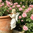 thumbnail image 1 of Statue Gardening Patio Balcony Outdoor Decoration Girl Hanging Flower Pot Resin Ornament, 1 of 6