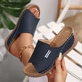 thumbnail image 6 of Norvail Womens Fashion Comfortable Breathable Platform Slides Wedge Sandals with Stitching Detail Casual Summer Mules Open Toe Arch Support, 6 of 6