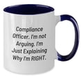 thumbnail image 3 of Funny Compliance Officer Gifts from Friends, Christmas Unique Gifts for Compliance Officer, Two Tone Coffee Mug with 'I'm Not Arguing. I'm Just Explaining Why I'm Right.', 3 of 5
