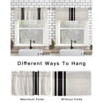 thumbnail image 6 of Black Geometric Stripe, Kitchen Curtain Valances for Windows Farmhouse Short Curtains, Abstract Farmhouse Style Rod Pocket Valance Curtain for Bedroom Cafe Living Room 42"x18", 6 of 8