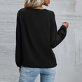 thumbnail image 4 of T Shirts for Women Long Sleeves V Neck Basic Tops Business Spring Outfits Women Clothes Size S, 4 of 7