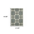 thumbnail image 4 of 2' X 3' Beige Oriental Stain Resistant Indoor Outdoor Area Rug, 4 of 9