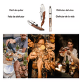 thumbnail image 2 of 2 Sacacorchos Profesional Descorchador 10 Destapadores de Vinos Bar plata cafe, 2 of 5