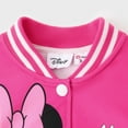 thumbnail image 6 of Disney Girls Bomber Jacket Minnie Mouse Colorblock Varsity Lightweight Sweatshirts Gift Fall Spring Sizes 3-10, 6 of 15