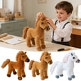 thumbnail image 1 of Sentmoon Cadeaux pour Garçons de 6 Ans Jouets pour Enfants 3-5 Cadeaux de la Saint-Valentin pour Femmes Poupée Cheval à Jambe Suspendue Jouet Simulation Position Assise Grands Yeux Poupée Cheval Poupée en Tissu Coussin Cadeau, 1 of 4