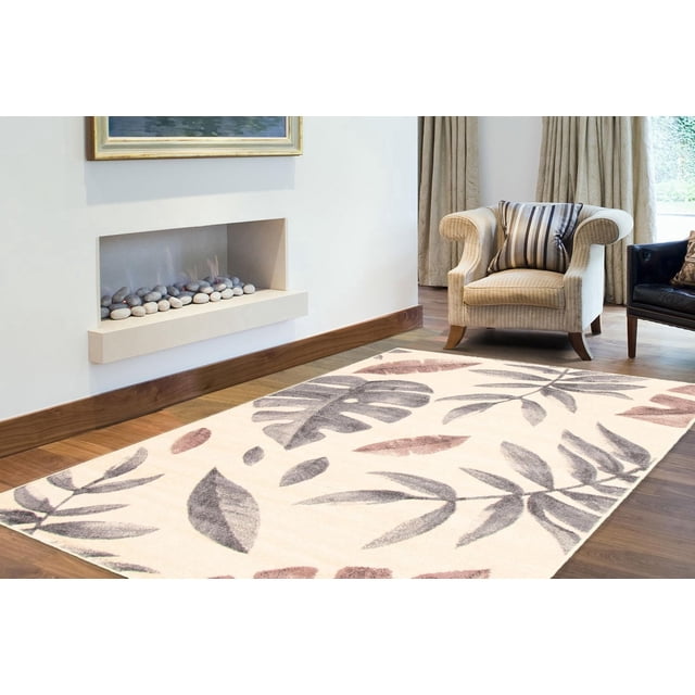 Tapis d'Interieur ECARPET Floral pour Salon, Chambre à Coucher, Chambre d'Enfant Collection Presly