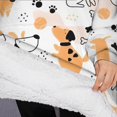 thumbnail image 3 of Oversized Wearable Blanket Hoodie,Cute Akita Dog Beagle Bulldog Rottweiler Dachshund Sherpa Blanket Hoodie with Super Pockets,Super Warm Fuzzy Pullover for Women & Men, 3 of 6