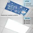 thumbnail image 3 of 2 Pack Christmas Snowman Fluorescent Light Covers for Ceiling Lights Winter Showflake Blue Magnetic Ceiling Light Covers Overhead Light Filters for Office Classroom Home, 3 of 9