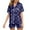 Blue-4, variant on TJAZFJPA Cute Pajama Pants Womens Silk Satin Pajamas Set Two Piece Pj Sets Sleepwear Loungewear Button Down Pj Sets Womens Pajamas Flannel Family Pajamas