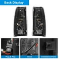 thumbnail image 5 of Tail Lights For 1999-2006 Chevy Silverado 1500 2500 3500 Smoke LED Brake Lamps, 5 of 8