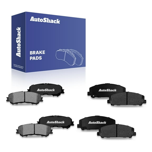 AutoShack Front & Rear Ceramic Brake Pad Set Replacement for 2017-2023 Nissan TITAN 8-PC