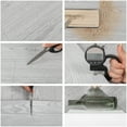 thumbnail image 5 of (4 pack) Abyssaly Gray Wood PVC Peel and Stick Vinyl Flooring Tile 15.7 inch x 118 inch /12.9 Sq.ft,Thicken Self-Adhesive Vinyl Flooring Tile Easy DIY Install for Bathroom and Kitchen Floor, 5 of 9