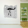 thumbnail image 3 of Armed Man Hanging On Heliocpters Wall Decal Wall Art Sticker Designs Vinyl Stickers For Home House Walls Rooms Windows Bedroom Decoration Size (26x26 inch), 3 of 3
