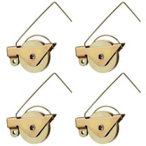 LEORX 4Pcs Screen Door Wheels Silver Metal Rollers for Quiet Sliding Operation