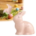 thumbnail image 2 of Ceramic Bunny Rabbits Figurine Decor - White Porcelain Modern Tabletop Art, Easter & Spring Decoration, Bookshelf Statues, Wedding & Craft Ornaments, 2 of 9