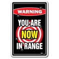 thumbnail image 1 of You are Now in Range Warning Sign Gun Rifle Shotgun Lover NRA Security | Indoor/Outdoor | 17" Tall, 1 of 4