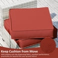 thumbnail image 3 of Pakunoda 9Pcs Outdoor Cushion Covers for Patio Furniture, Washable Reusable Outdoor Slipcovers for Cushions Replacement Cover with Zipper for Sofa Couch, Cover Only, Terra Red, 3 of 7