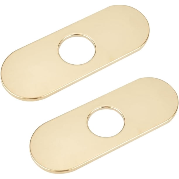 tapas de orificios para fregadero de acero inoxidable dorado de 160 x 60,5 x 5,5 mm, placa de cubierta ovalada para lavabo de tocador de baño, cubierta 3 en 1, grifo de cocina para baño, orificio de