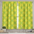 thumbnail image 2 of Ambesonne Lime Green Valance & Curtain, Lemon Lime Pop Art, 55"x30", Yellow Lime Green, 2 of 6