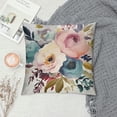 thumbnail image 2 of HENGT  Throw Pillow Covers, Light Blue Pink Gray White Watercolor Floral Round Bouquet Navy Peach Home Sofa Cushion Cover Pillowcase Gift Double-Sided Pattern, 2 of 5