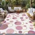 thumbnail image 2 of Pin Polka Dots Outdoor Rug for Patio/Deck/Porch, Non-Slip Large Area Rug 5 x 7 Ft, Modern Abstract Art Indoor Outdoor Rugs Washable Area Rugs, Reversible Camping Rug Carpet Runner, 2 of 8