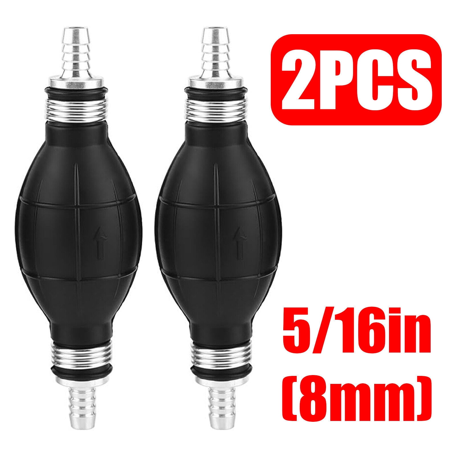 2pc Hand Primer Bulb Outboard Car Marine Boat Gas Fuel Line Pump All Fuels 5/16"