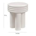 thumbnail image 4 of TOV Furniture Delta Concrete Round Side Table with Ivory Finish, 4 of 6
