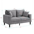 thumbnail image 4 of High Resilience Loveseat Sofa, Wooden Frame, Light Gray, 57.9 Inch Length, 78.1 lbs Weight, Corduroy Upholstery, 2-Seater, Modern Design for Small Living Room Bedroom Apartment Office, 4 of 4