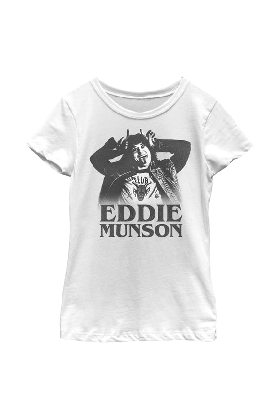 Netflix Girl's Stranger Things Crazy Eddie Graphic T-Shirt