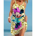 thumbnail image 1 of Vestido bohemio con estampado de dibujos animados de Disney para mujer, vestidos sin mangas con cuello en V, dobladillo suelto de verano, Vestido de playa elegante, 1 of 4