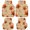 Brown, Burnt Orange, Chestnut, Tawny, variant on Texas Star Retro Car Floor Mats 4 Pieces, Front & Rear Auto Carpet Mats Full Set with Rubber Backing, Vintage Red Wooden Berry Universal All Weather Car Floor Protectors for SUV Truck Van
