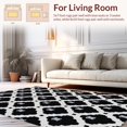 thumbnail image 2 of ODIKA 4' x 6' Machine Washable Non-Slip Area Rug, Geometric Turtle High Traffic Rug, Black, 285778, 2 of 7