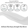thumbnail image 5 of Amay Premium Organic Cotton Flat Sheet, 500 Thread Count Luxury Top Sheet, Cooling & Durable Bedding Sheets, Texas King, White (110" x 125") 1 Piece, 5 of 7