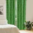 thumbnail image 2 of Ambesonne Botanical Curtains, Overview Foliage Scene, Pair of 28"x95", Fern Green Emerald, 2 of 5